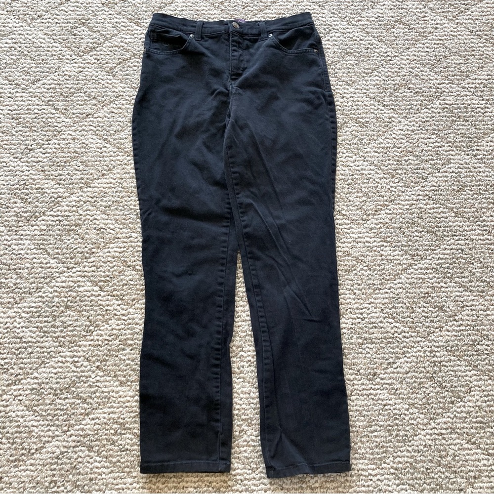 5/$15 Gloria Vanderbilt Amanda Black Jeans 4 SHORT